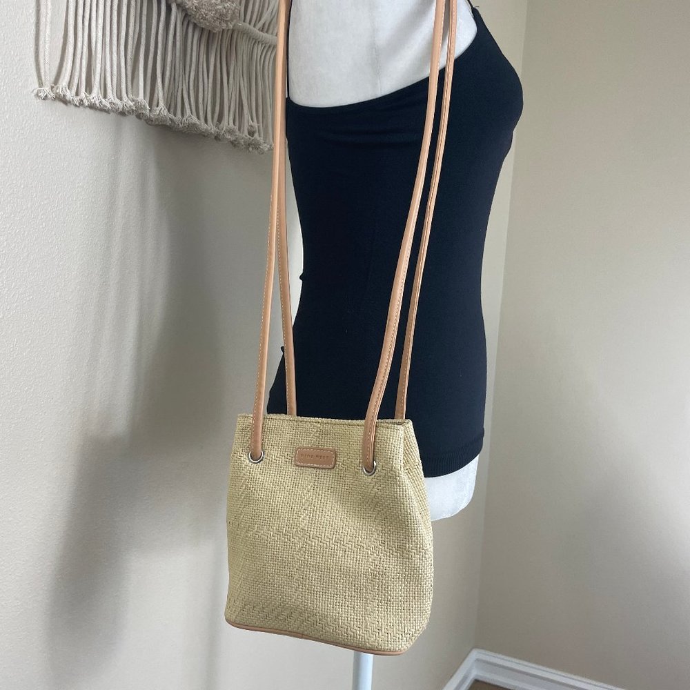 vintage 90s Nine West boho mini bucket bag shoulder purse
